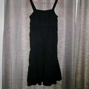 SHEIN Black Tiered Maxi Dress with Wide Straps
